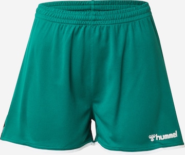 Hummel - Calças de desporto em verde: frente