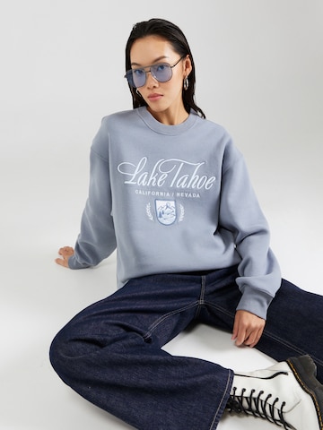 Abercrombie & Fitch Sweatshirt 'SUNDAY' in Blue: front
