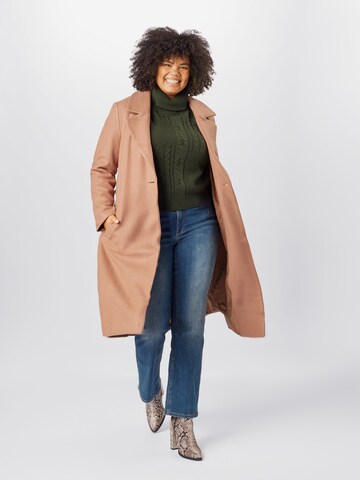 ONLY Carmakoma Between-Seasons Coat 'Tina' in Brown