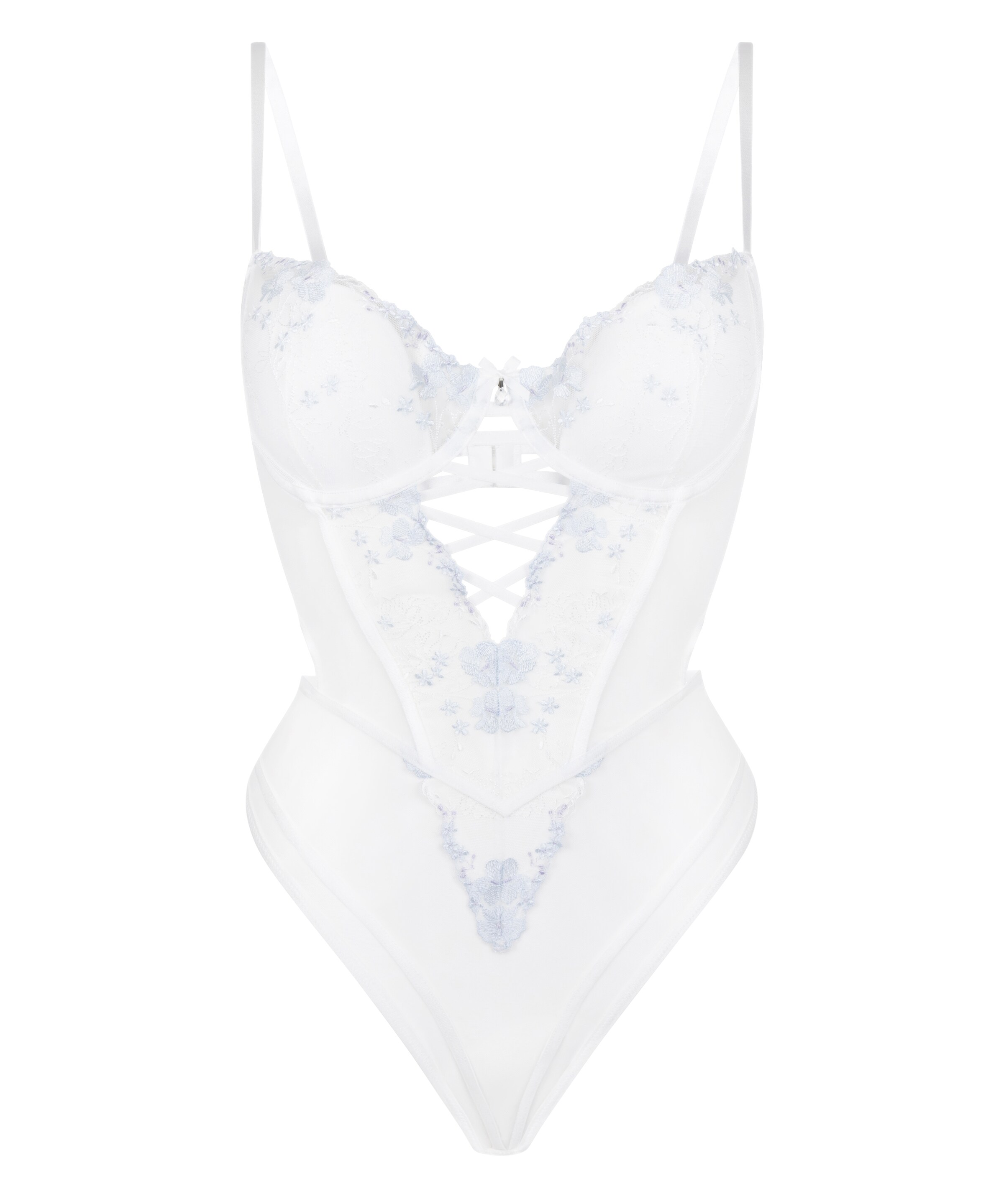 Body 'Peonie' Hunkemöller en blanc : devant