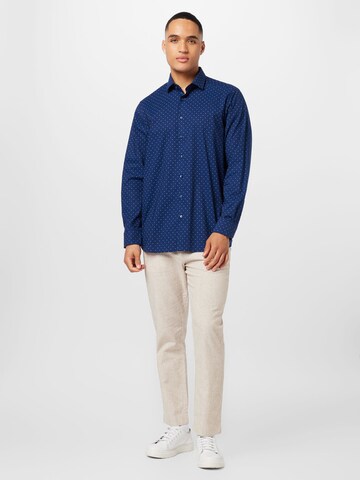 OLYMP Regular fit Overhemd in Blauw