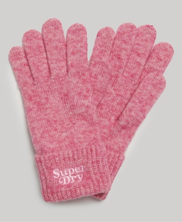 Superdry Full Finger Gloves in Pink