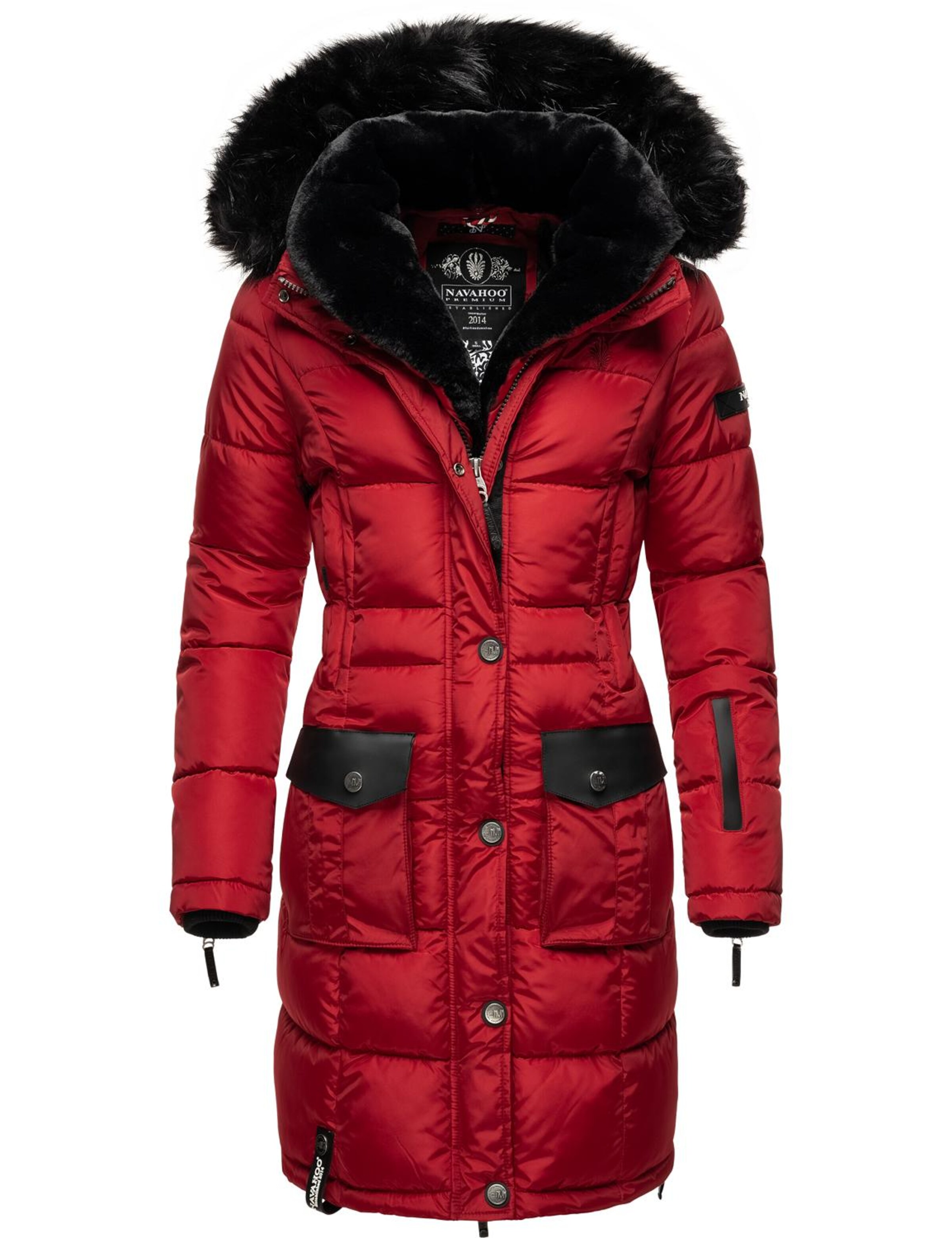 NAVAHOO Winter coat 'Sinja' in Red: front