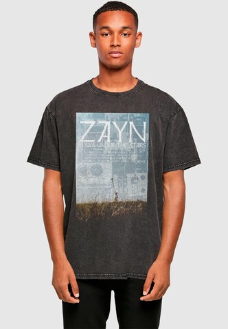 Merchcode T-Shirt 'Zayn - Tracklist Antannae' in Schwarz: Vorderseite
