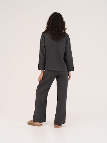 AmourLinen Pyjama 'Snooze'‌‌‌‌ in Grau