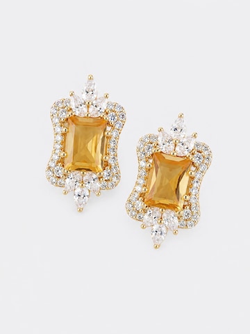 LanLiviaNaušnice 'Citrine Royal Style Ear Studs' - žuta boja: prednji dio