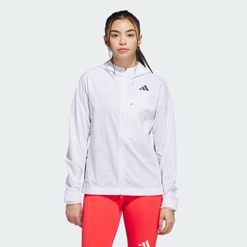 ADIDAS PERFORMANCE Performance Jacket 'Adizero Running' in White: front