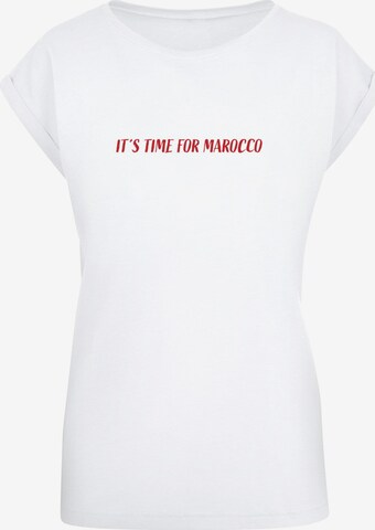 Merchcode T-Shirt 'Its Time For Marocco' in Weiß: predná strana
