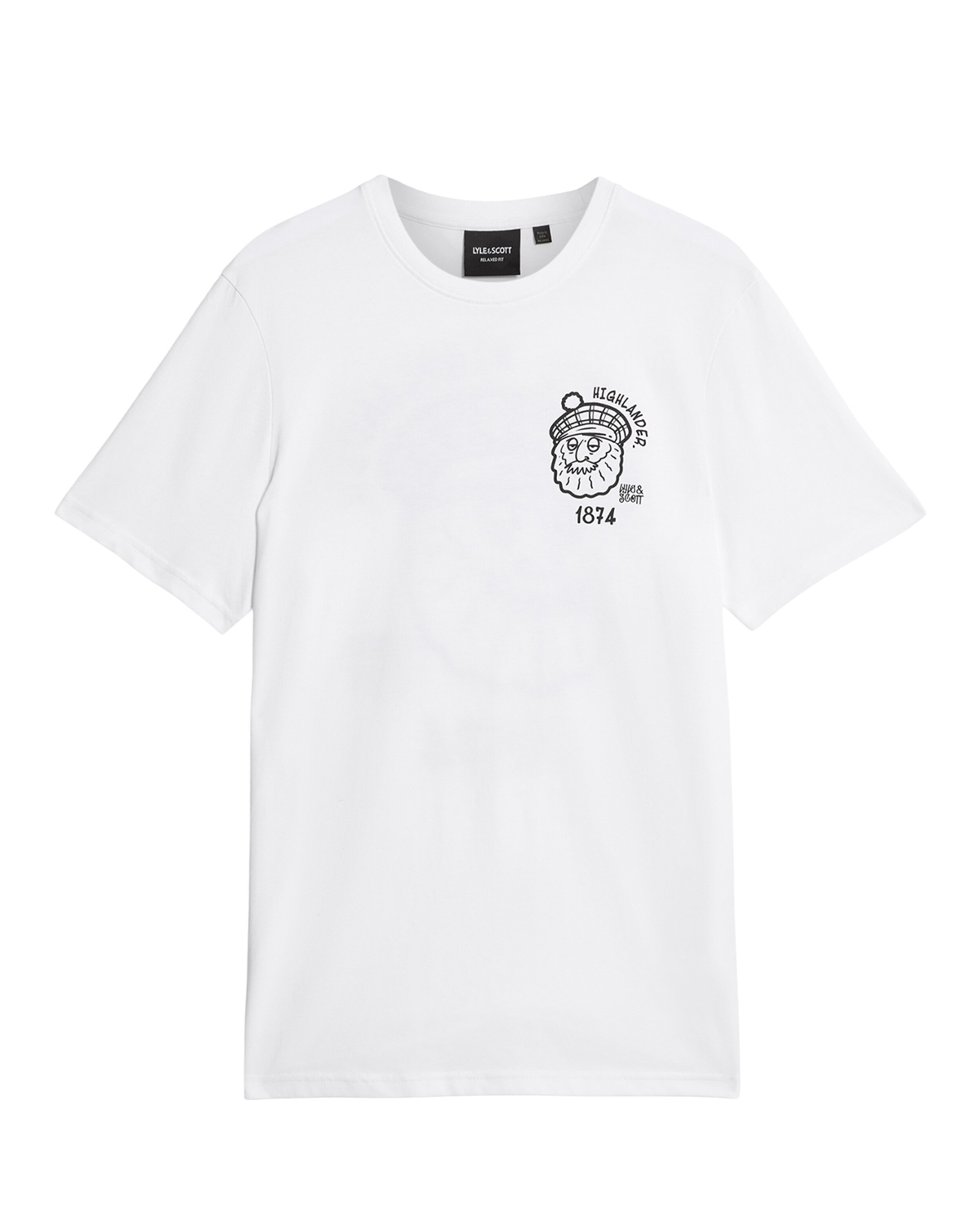 Lyle & Scott Shirt ' Highlander Graphic' in White: front