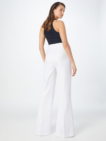 Karen Millen Boot cut Trousers with creases in White