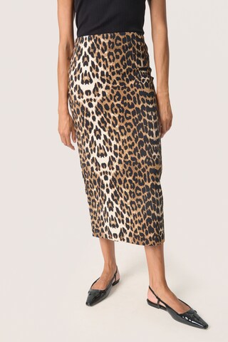 SOAKED IN LUXURY Rok 'Xala' in Beige: voorkant