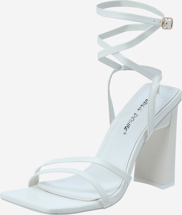 Public Desire Strap Sandals 'IVES' in White: front