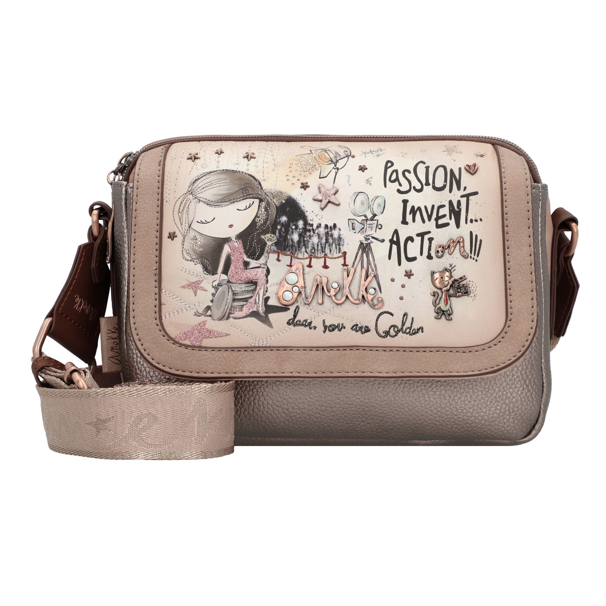 Anekke Umhängetasche 'Hollywood' in Braun: Vorderseite