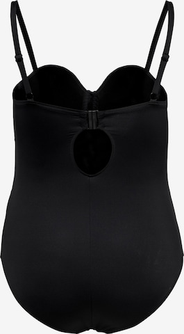 ONLY Carmakoma - Soutien Bustier Fato de banho 'Elly' em preto