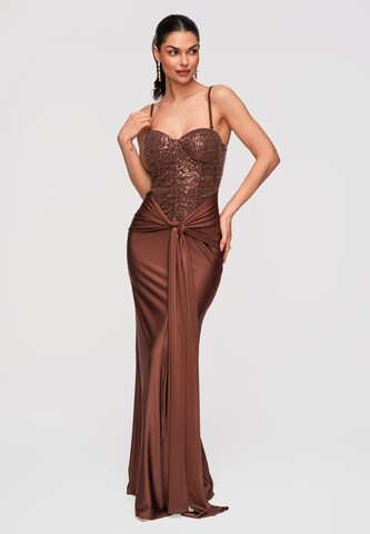 Ombre Abendkleid in Braun