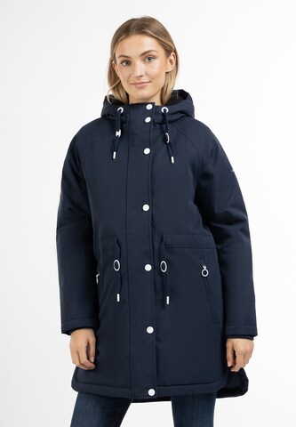 DreiMaster Maritim Winterparka in Blauw: voorkant