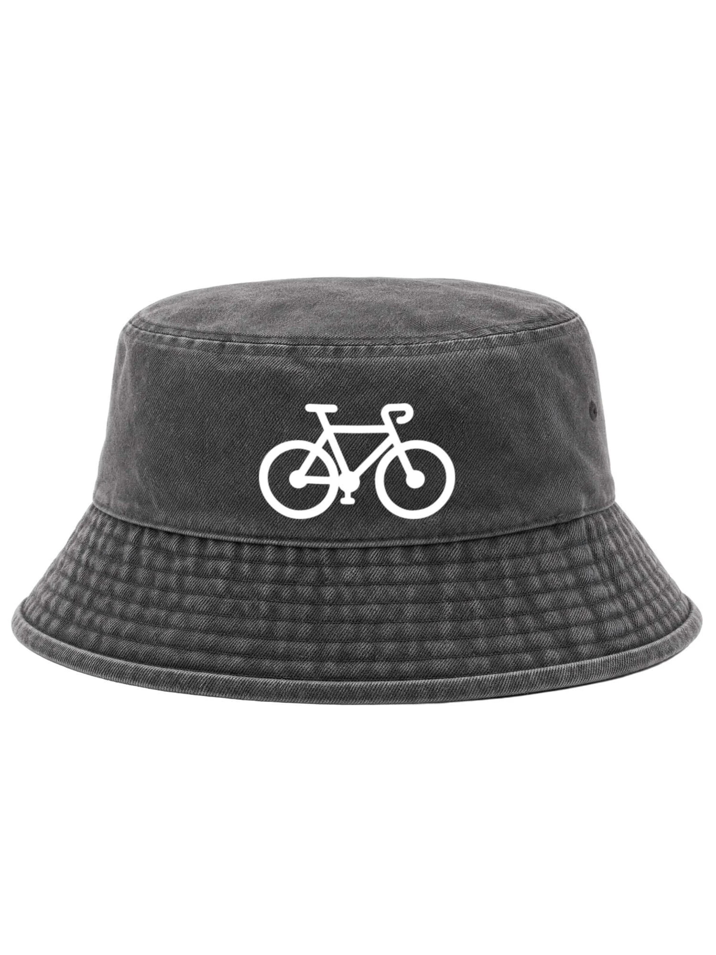 Neverless Hat 'Fahrrad' in Black: front