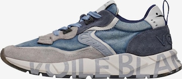 Baskets basses 'CLUB01.' Voile blanche en bleu : devant