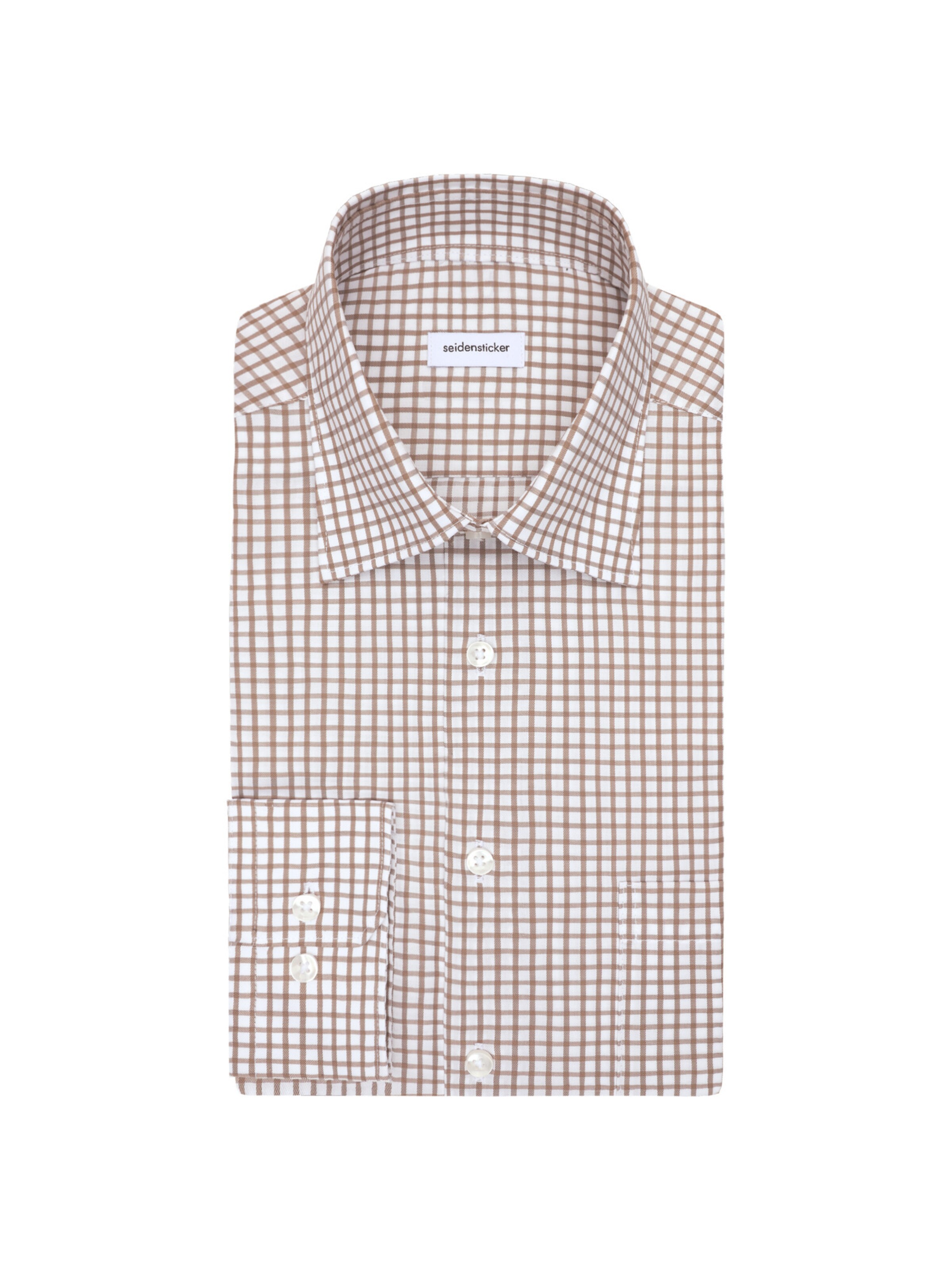 SEIDENSTICKER Regular Fit Business Hemd in Braun