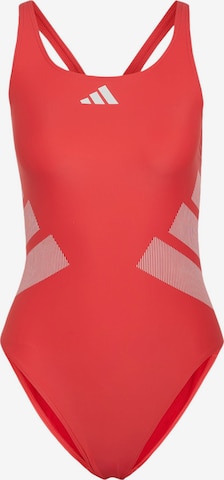 Maillot de bain sport ADIDAS PERFORMANCE en rouge : devant