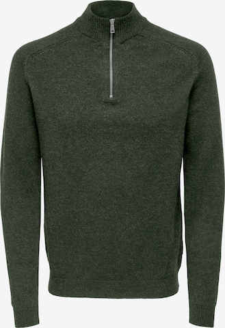 Pullover 'Edward' di Only & Sons in verde: frontale