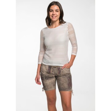 Blouse folklorique 'Edmea' SPIETH & WENSKY en blanc : devant