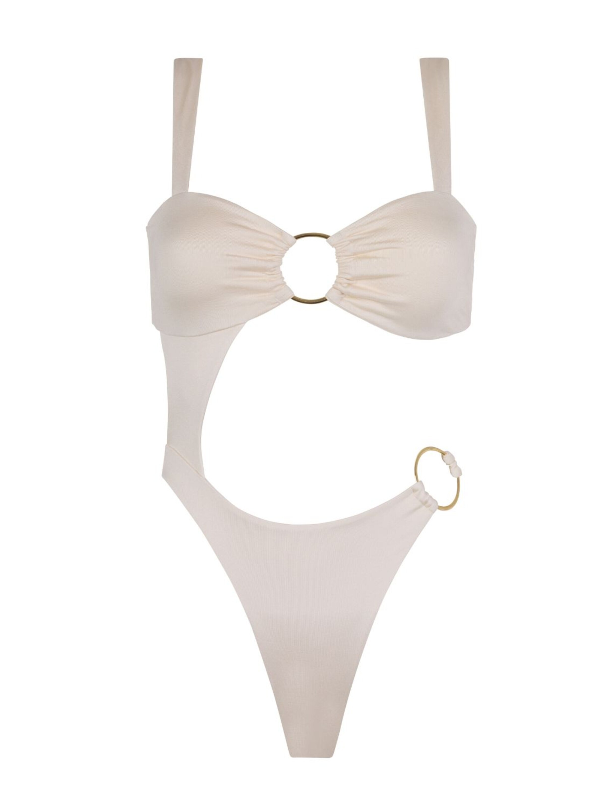 Acuarela Brand - Bandeau Traje de baño 'Sirena' en blanco: frente
