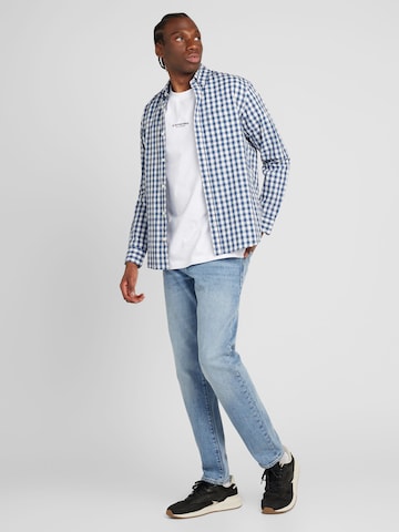 JACK & JONES Comfort fit Button Up Shirt 'BLUBROOK' in Blue