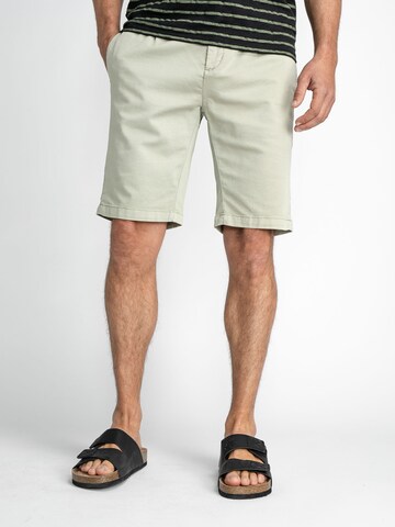 Petrol Industries Regular Chino Pants in Green: front
