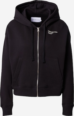 Calvin Klein Jeans Sweat jacket in Black: front