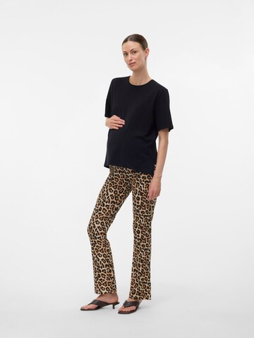 Skinny Leggings MAMALICIOUS en beige : devant
