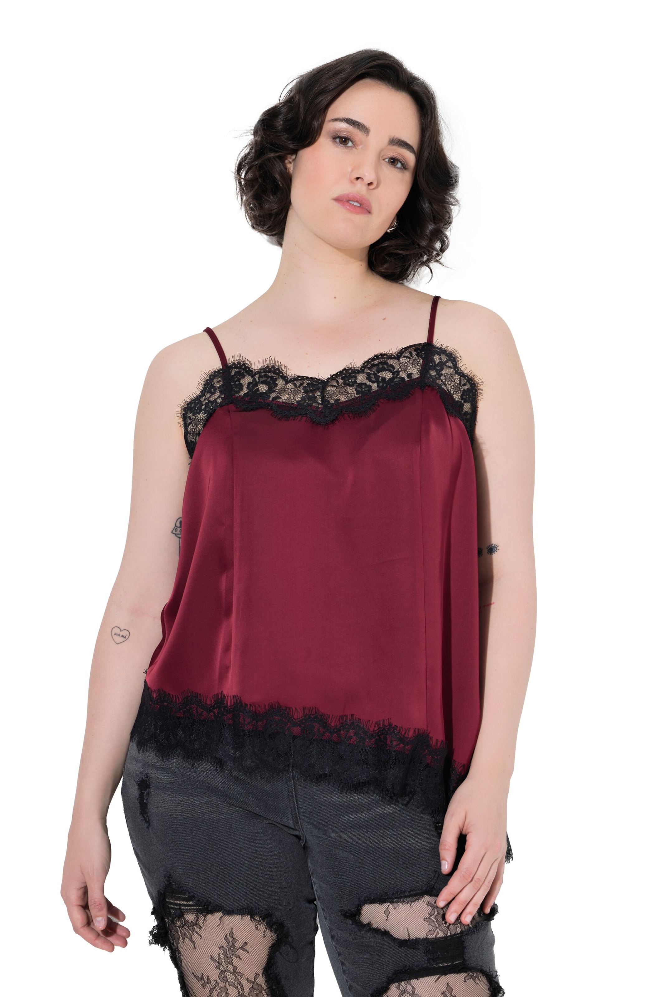 Ulla Popken Top in Rood: voorkant