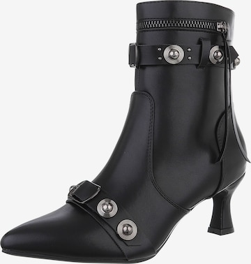 Ital-Design Stiefelette in Schwarz: Vorderseite