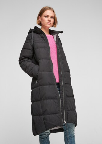 QS by s.Oliver Winter Coat in Black