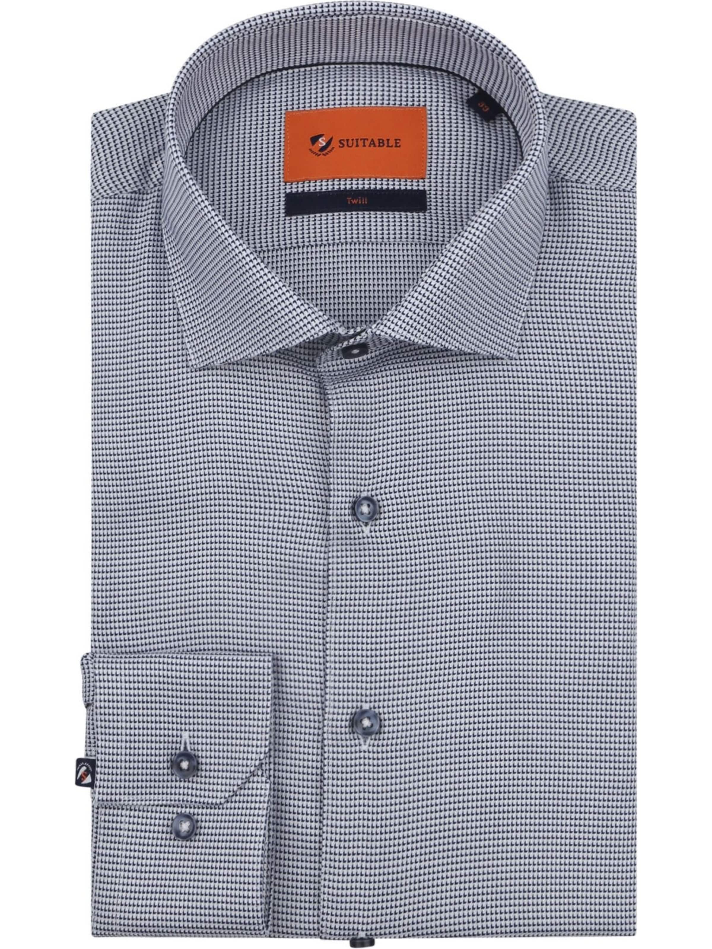 Suitable Slim fit Overhemd in Blauw: voorkant