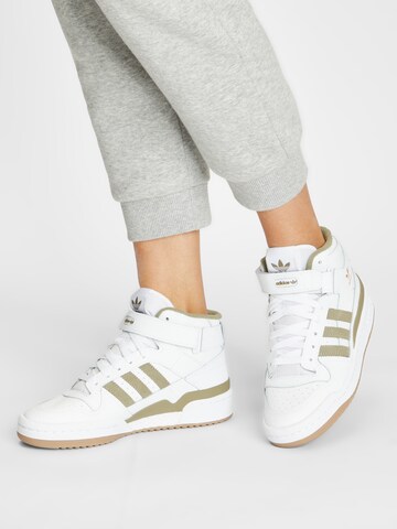 ADIDAS ORIGINALS High-Top Sneakers 'Forum' in White: front