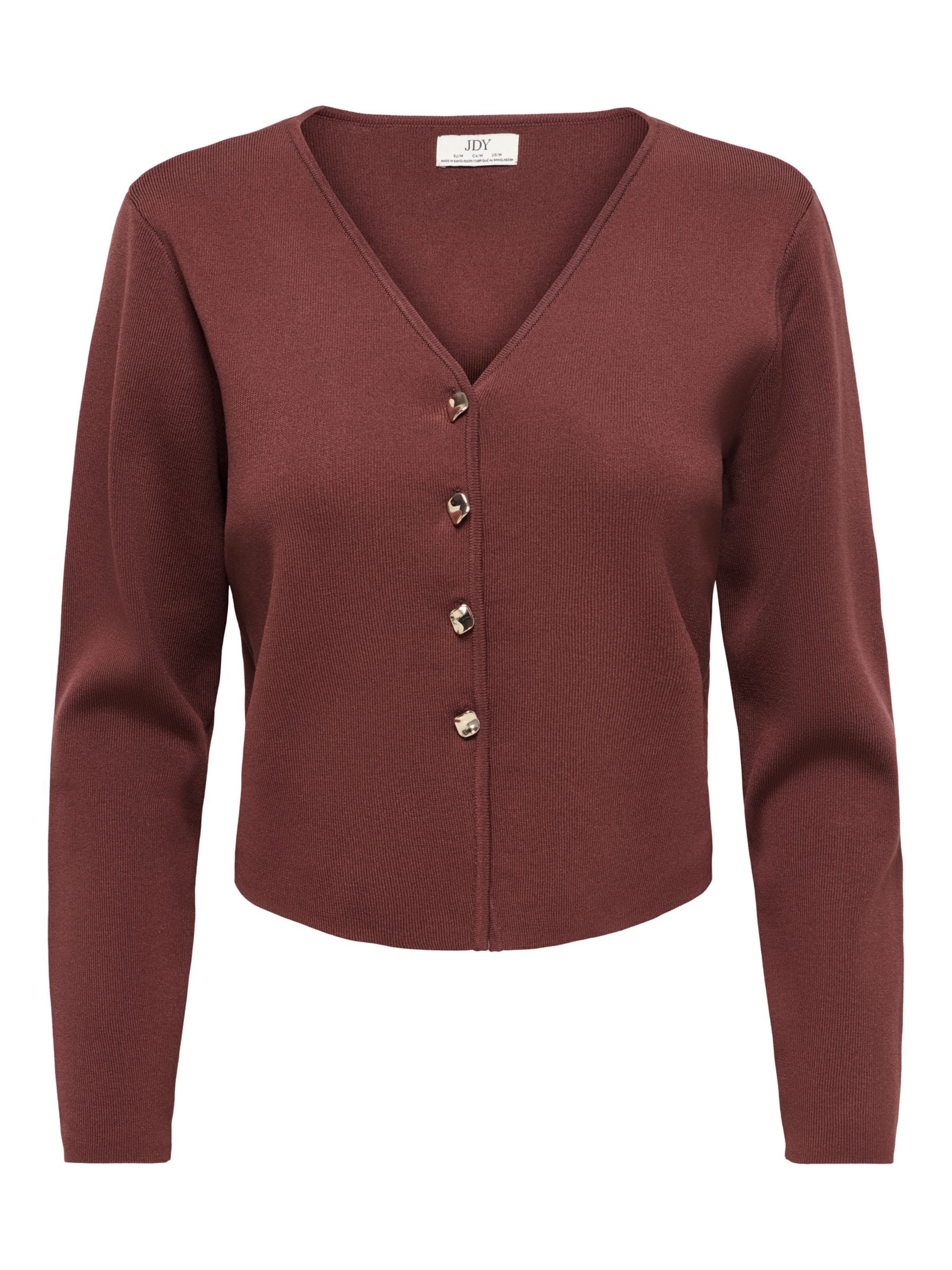 JDY Gebreid vest 'JDYAstra' in Rood: voorkant