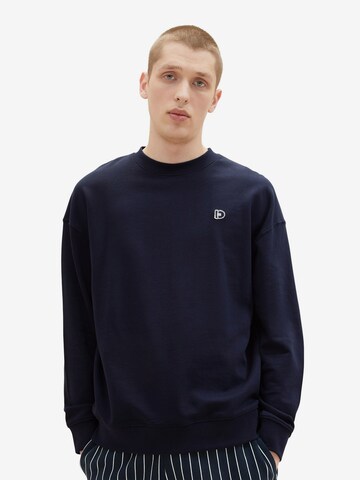 TOM TAILOR Sweatshirt in Blauw: voorkant