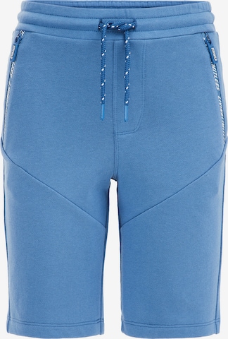Coupe slim Pantalon de sport WE Fashion en bleu : devant