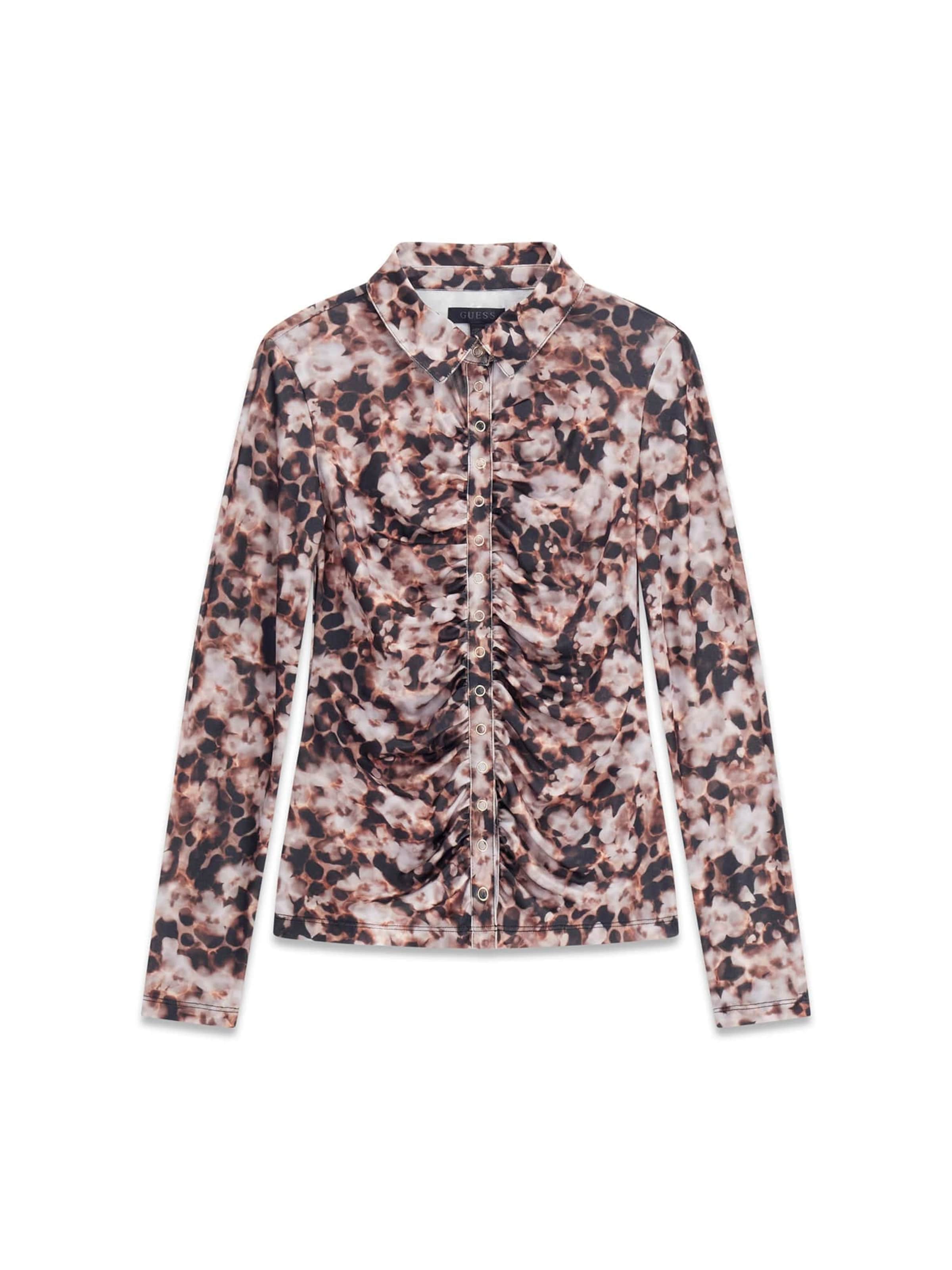 GUESS Bluse in XS in braun / cappuccino / schwarz, Produktansicht