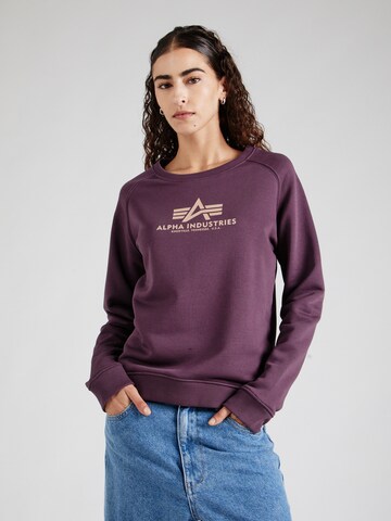 ALPHA INDUSTRIES Mikina - Fialová: predná strana