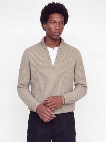 JACK & JONES Sveter 'JJSAGE' - Béžová: predná strana