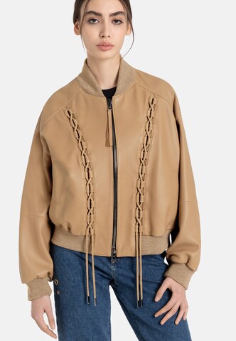 Werner Christ Lederjacke 'Bailey' in Beige: predná strana