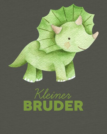 T-Shirt 'Dinosaurier 01 Kleiner Bruder' watabout.kids en vert
