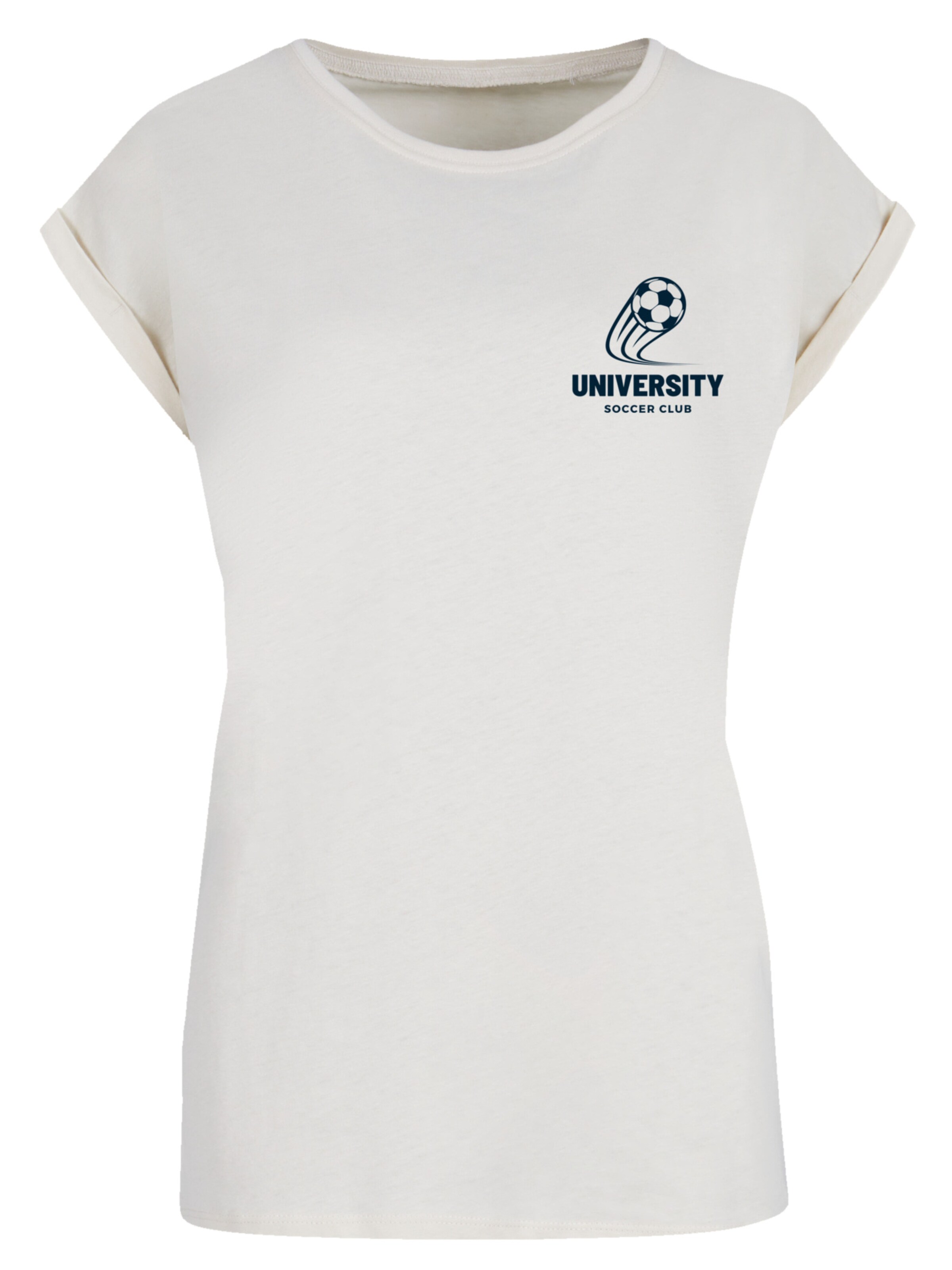 T-shirt 'University Soccer Club Classic Minimalist' F4NT4STIC en beige : devant