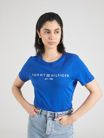 TOMMY HILFIGER T-shirt i blå: framsida