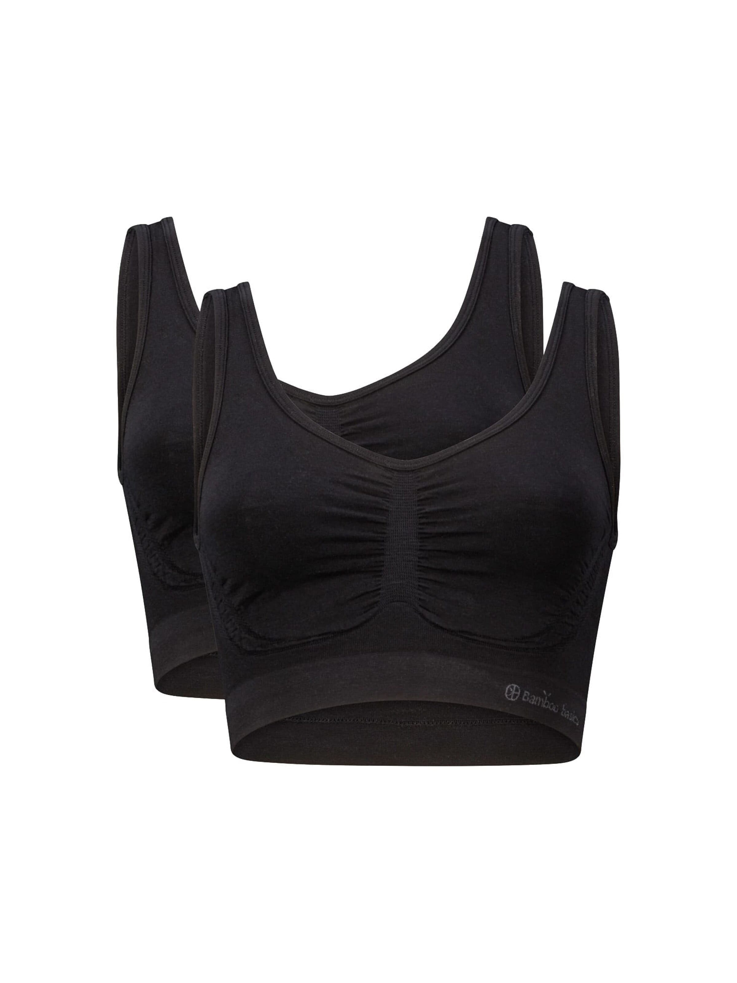Bamboo basics Bustier BH 'Nova' in Zwart: voorkant