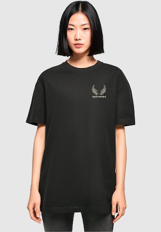 Merchcode Oversized shirt 'Cupid´s Assistant' in Zwart: voorkant