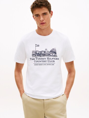 T-Shirt TOMMY HILFIGER en blanc : devant