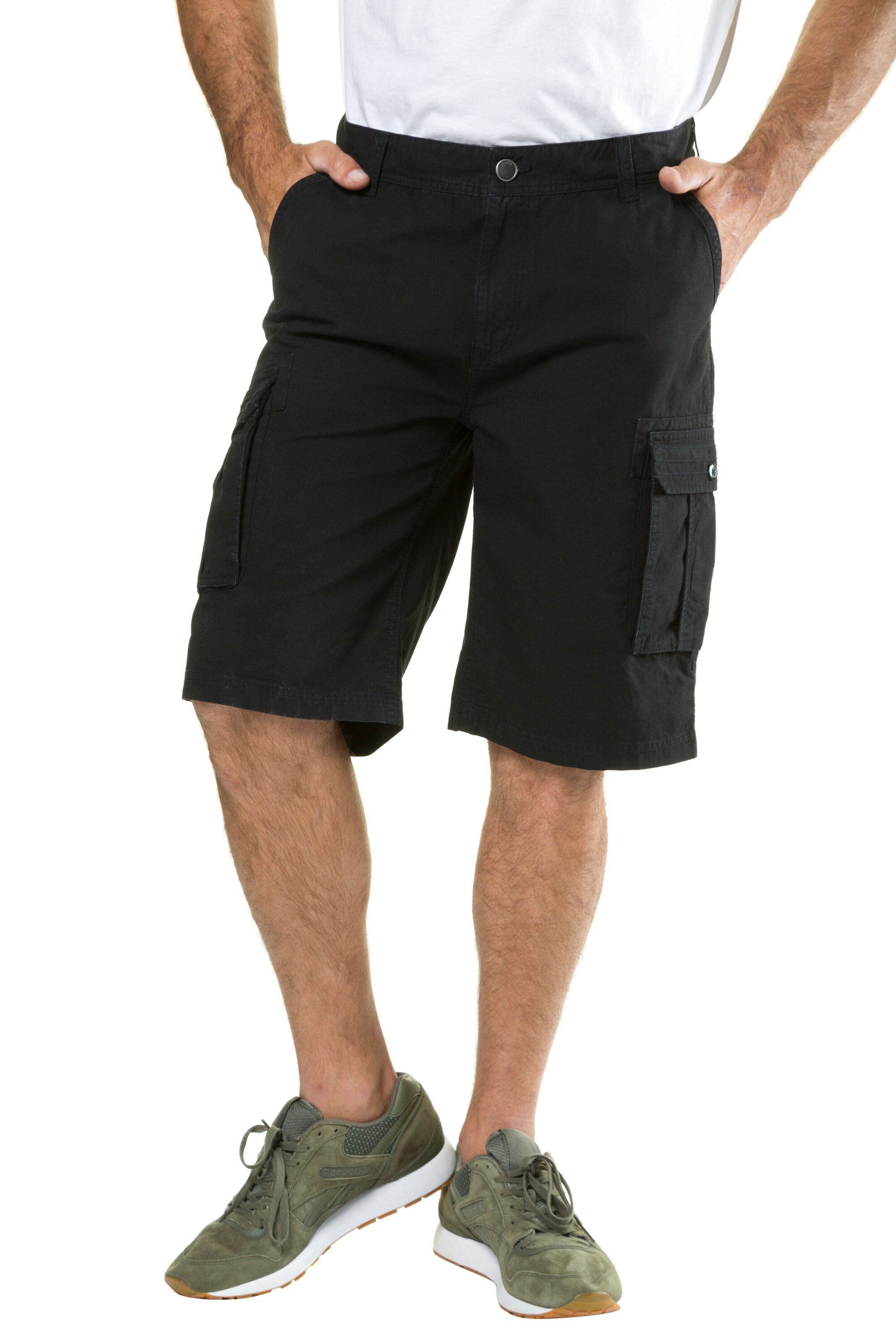 JP1880 Regular Cargo trousers in Black: front